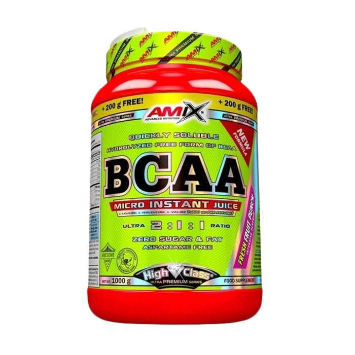 Амінокислота Amix Nutrition BCAA Micro Instant Juice 2:1:1 Фруктовий пунш, в порошку, 1 кг